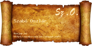 Szabó Oszlár névjegykártya